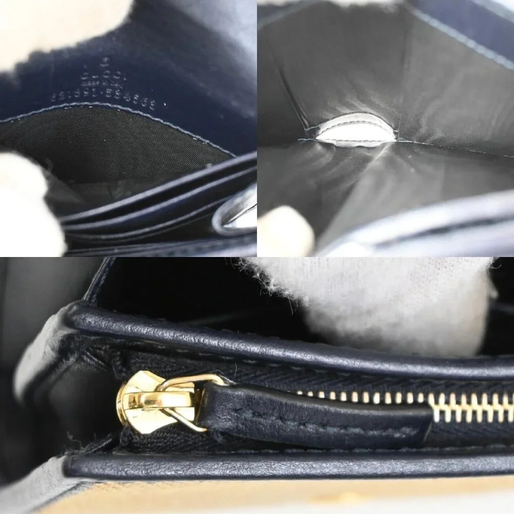 GUCCI GG Horsebit Bifold Wallet Purse Canvas Leather Beige GHW Italy 38TA347 - Picture 11 of 13